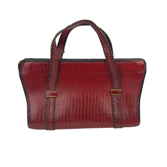 Red Vintage Leather Handbag - Picture 1 of 4